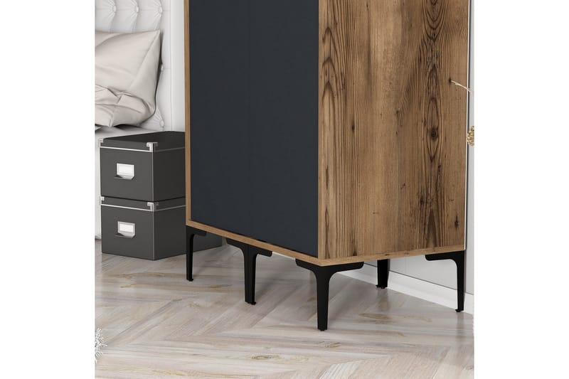 Kumsal Garderob 80 cm - Antracit - Förvaring - Garderober & garderobssystem