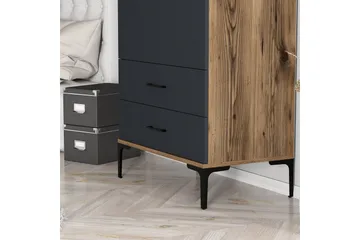 Kumsal Garderob 80 cm - Antracit - Förvaring - Garderober & garderobssystem