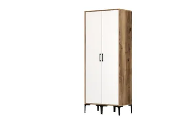 Kumsal Garderob 80 cm - Brun/Vit - Förvaring - Garderober & garderobssystem