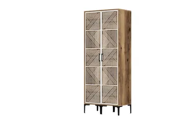 Kumsal Garderob 80 cm - Brun/Vit - Förvaring - Garderober & garderobssystem