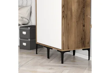 Kumsal Garderob 80 cm - Brun/Vit - Förvaring - Garderober & garderobssystem