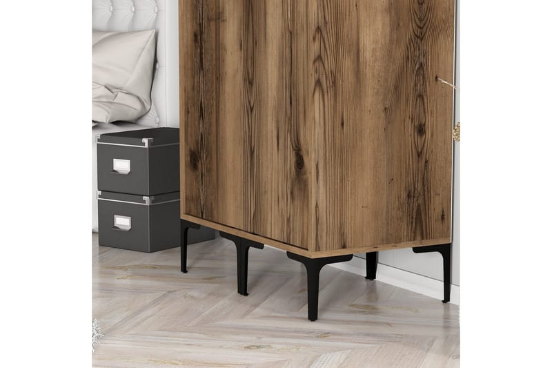 Kumsal Garderob 80 cm - Valnöt - Förvaring - Garderober & garderobssystem