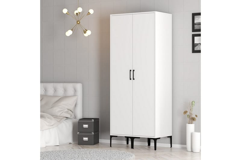 Kumsal Garderob 80 cm - Vit - Förvaring - Garderober & garderobssystem