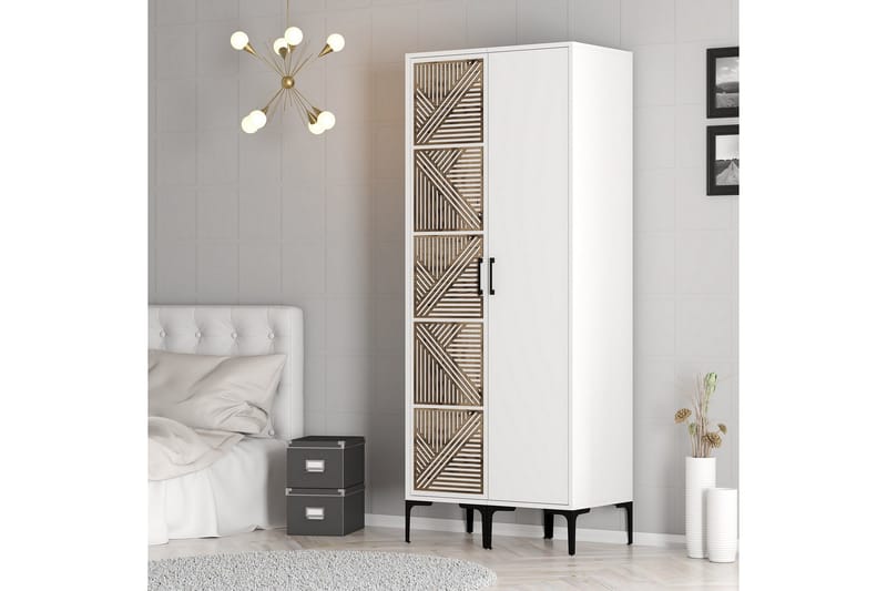 Kumsal Garderob 80 cm - Vit - Förvaring - Garderober & garderobssystem