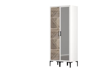 Kumsal Garderob med Spegel 80 cm i Trä - Vit - Förvaring - Garderober & garderobssystem