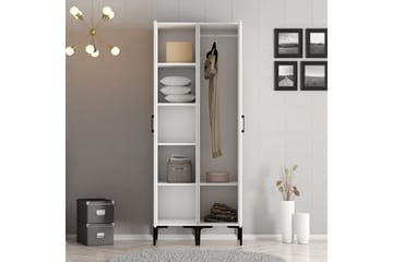 Kumsal Garderob med Spegel 80 cm i Trä - Vit - Förvaring - Garderober & garderobssystem