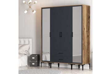 Kumsal Garderob med Spegel - Antracit - Förvaring - Garderober & garderobssystem