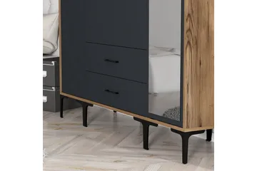 Kumsal Garderob med Spegel - Antracit - Förvaring - Garderober & garderobssystem