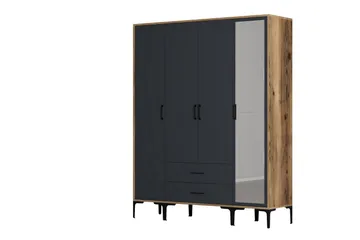 Kumsal Garderob med Spegel - Antracit - Förvaring - Garderober & garderobssystem