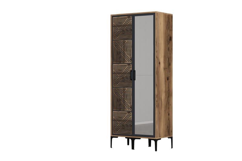 Kumsal Garderob med Spegel - Antracit - Förvaring - Garderober & garderobssystem