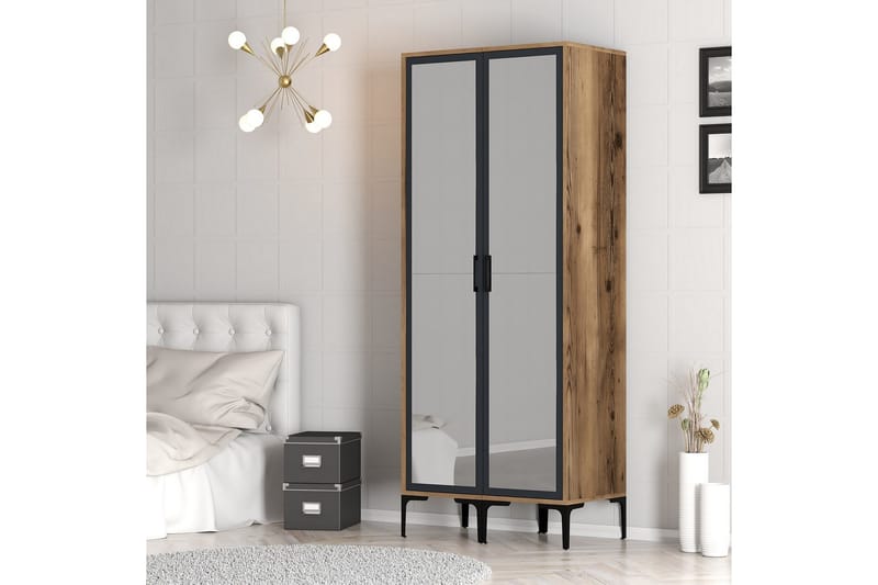 Kumsal Garderob med Spegel - Antracit - Förvaring - Garderober & garderobssystem