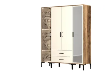 Kumsal Garderob med Spegel - Cream - Förvaring - Garderober & garderobssystem