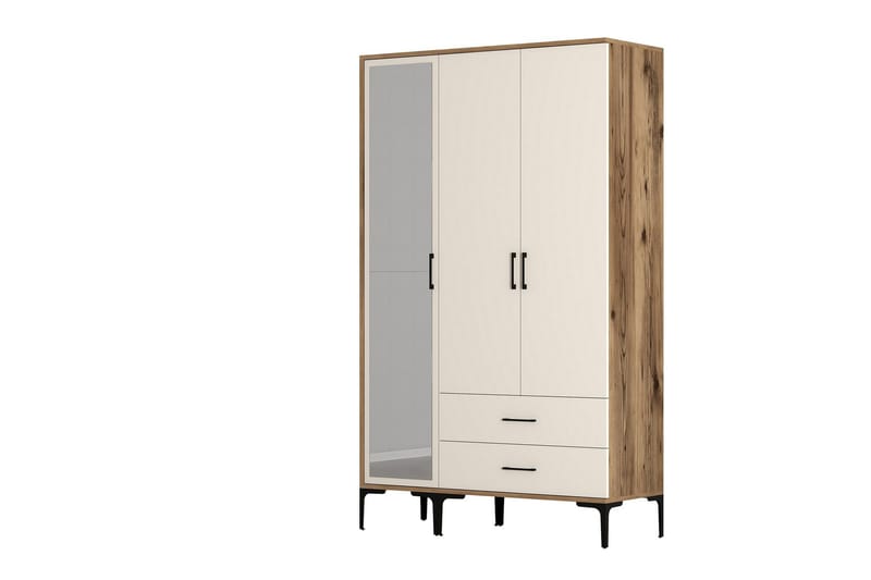 Kumsal Garderob med Spegel - Cream - Förvaring - Garderober & garderobssystem