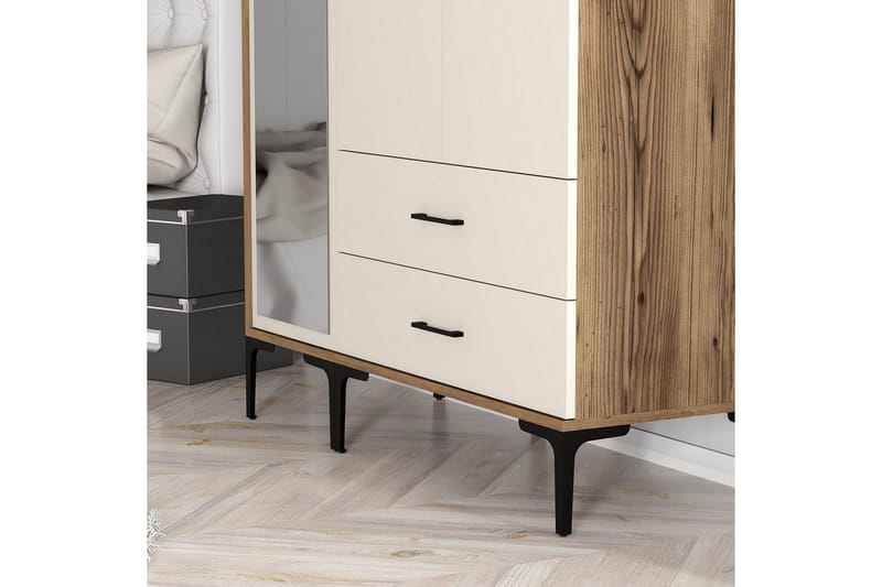 Kumsal Garderob med Spegel - Cream - Förvaring - Garderober & garderobssystem