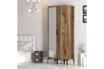 Kumsal Garderob med Spegel - Valnöt - Förvaring - Garderober & garderobssystem