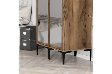 Kumsal Garderob med Spegel - Valnöt - Förvaring - Garderober & garderobssystem