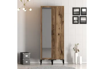 Kumsal Garderob med Spegel - Valnöt - Förvaring - Garderober & garderobssystem