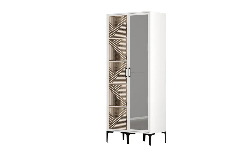 Kumsal Garderob med Spegel - Vit - Förvaring - Garderober & garderobssystem