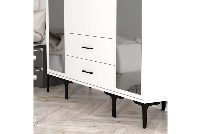 Kumsal Garderob med Spegel - Vit - Förvaring - Garderober & garderobssystem