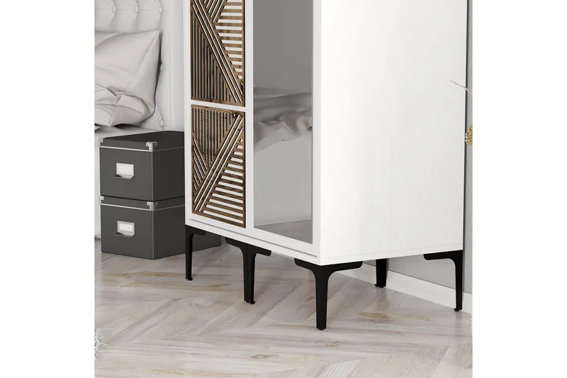 Kumsal Garderob med Spegel - Vit - Förvaring - Garderober & garderobssystem