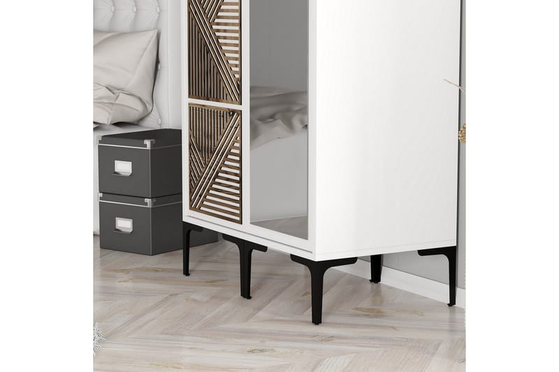 Kumsal Garderob med Spegel - Vit - Förvaring - Garderober & garderobssystem