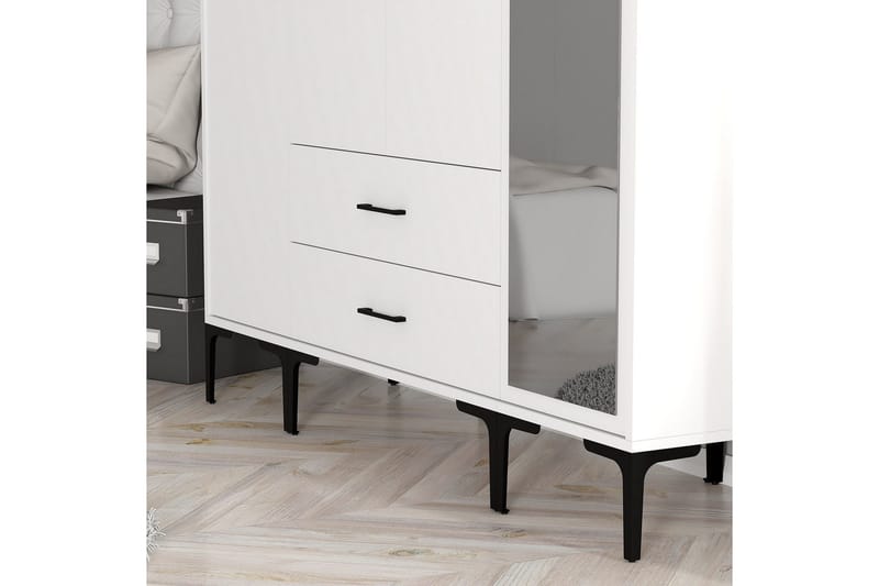 Kumsal Garderob med Spegel - Vit - Förvaring - Garderober & garderobssystem