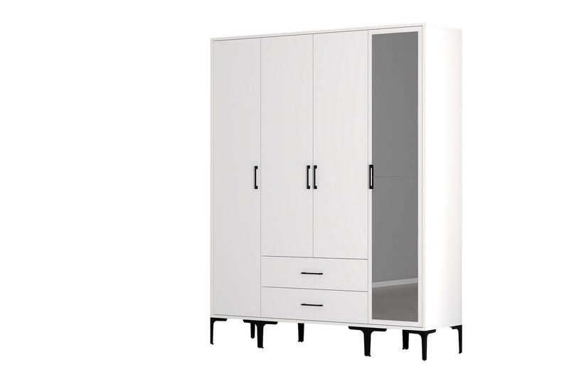 Kumsal Garderob med Spegel - Vit - Förvaring - Garderober & garderobssystem