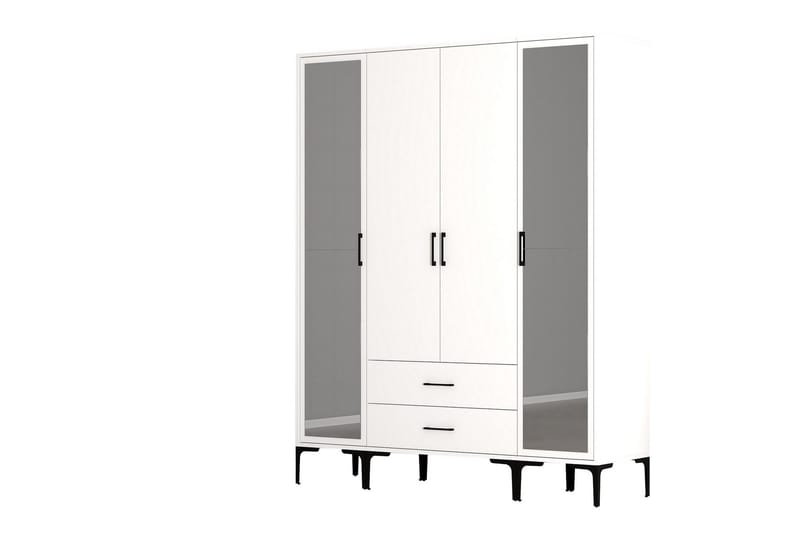 Kumsal Garderob med Spegel - Vit - Förvaring - Garderober & garderobssystem