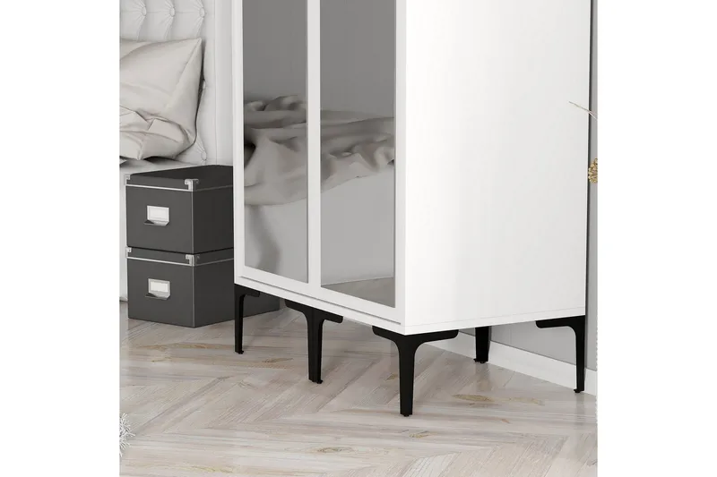 Kumsal Garderob med Spegel - Vit - Förvaring - Garderober & garderobssystem