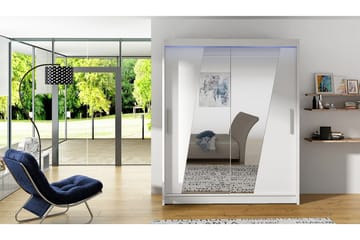 Leila Garderob + LED - Vit - Förvaring - Garderober & garderobssystem