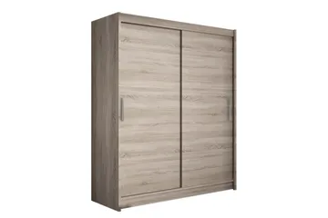 Leila Garderob 150 cm Skjutdörrar - Beige/Trä/Natur - Förvaring - Garderober & garderobssystem