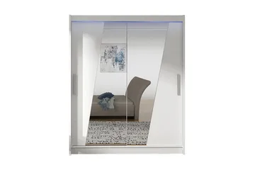 Leila Garderob + LED - Vit - Förvaring - Garderober & garderobssystem