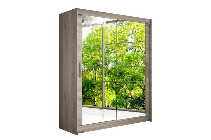 Leila Garderob Skjutdörrar Speglar - Ek/Tryffel/Spegel - Förvaring - Garderober & garderobssystem