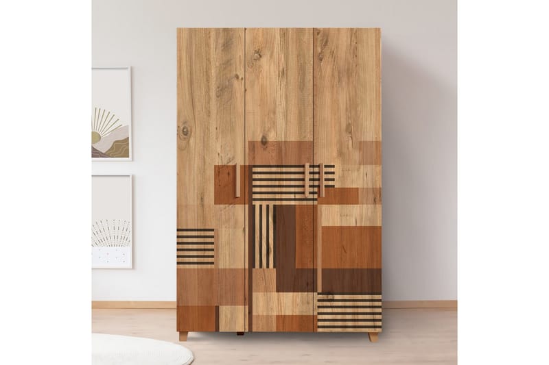 Leva Garderob 120x189 cm Brun - Hanah Home - Förvaring - Garderober & garderobssystem