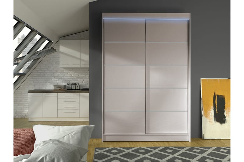 Liverpool Garderob 120x200 cm - Beige - Förvaring - Garderober & garderobssystem