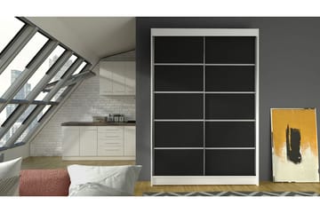 Liverpool Garderob 120x200 cm - Svart/Vit - Förvaring - Garderober & garderobssystem