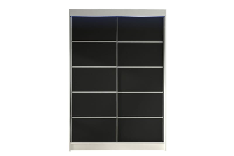 Liverpool Garderob 120x200 cm, Svart/Vit