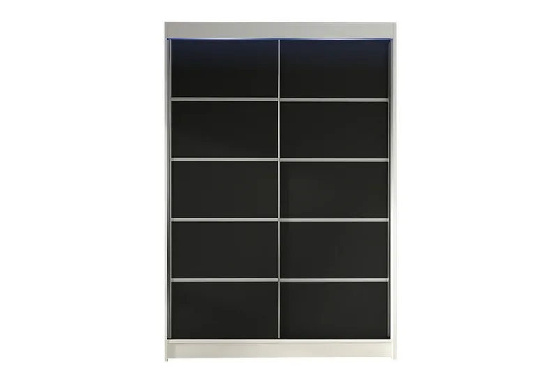 Liverpool Garderob 120x200 cm - Svart/Vit - Förvaring - Garderober & garderobssystem
