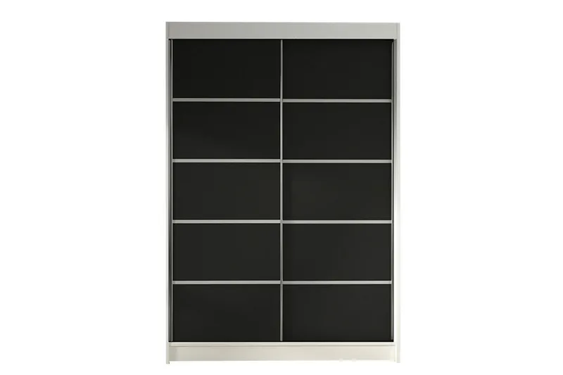 Liverpool Garderob 120x200 cm, Svart/Vit