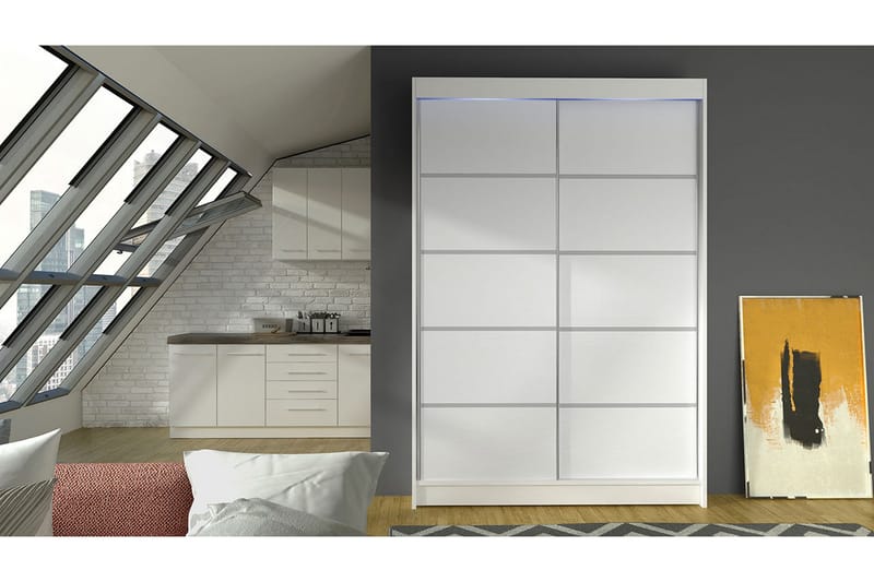 Liverpool Garderob 120x200 cm - Vit - Förvaring - Garderober & garderobssystem