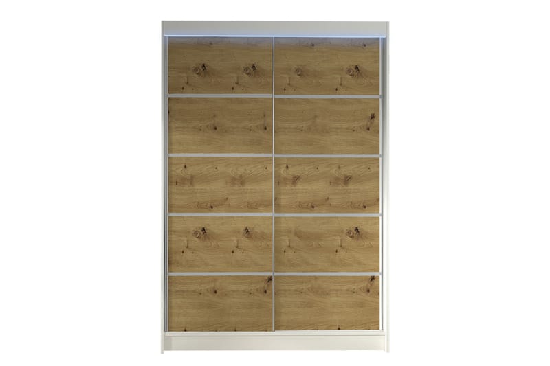 Liverpool Garderob 120x200 cm - Vit/Brun - Förvaring - Garderober & garderobssystem