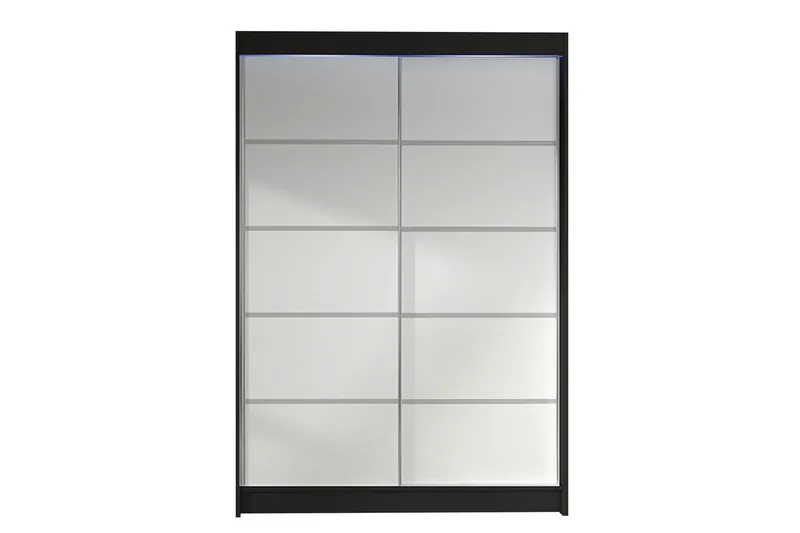 Liverpool Garderob 120x200 cm - Vit/Svart - Förvaring - Garderober & garderobssystem