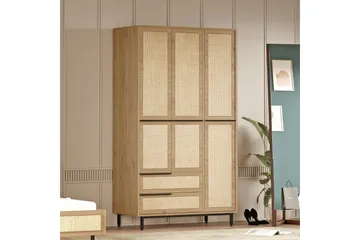 Liyakat Garderob 112,2 cm - Ek - Förvaring - Garderober & garderobssystem