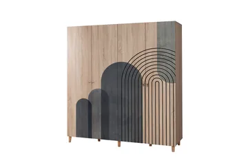 Loni Garderob 180 cm - Brun - Förvaring - Garderober & garderobssystem