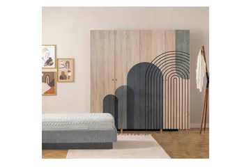 Loni Garderob 180 cm - Brun - Förvaring - Garderober & garderobssystem