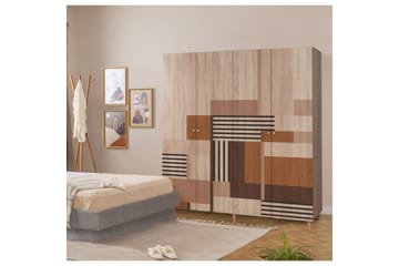 Loni Garderob 180x192 cm - Natur - Förvaring - Garderober & garderobssystem