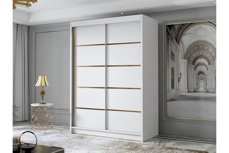 Lungos Garderob 120x200 cm - Vit - Förvaring - Garderober & garderobssystem