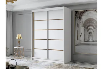 Lungos Garderob 120x200 cm - Vit - Förvaring - Garderober & garderobssystem