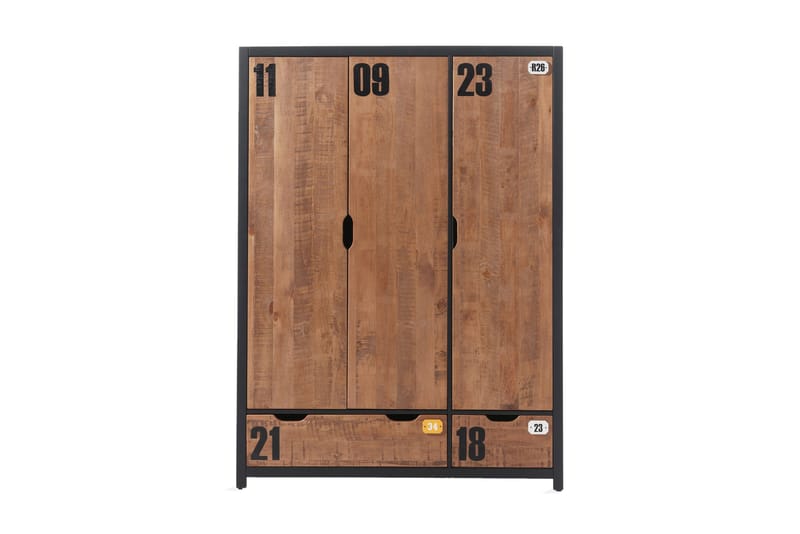 Maritza Garderob 3 Dörrar, Trä/Natur