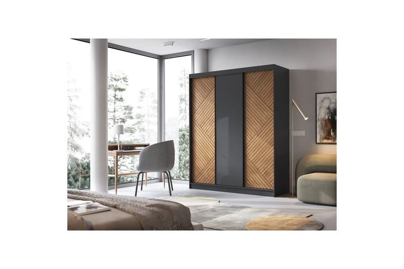 Marrphy Garderob 120x220 cm - Brun - Förvaring - Garderober & garderobssystem